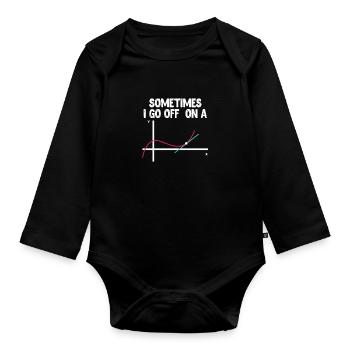 Teacher Teacher Math Math School Gift - Organic Longsleeve Baby Bodysuit - black - Front