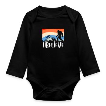 Bigfoot - Organic Longsleeve Baby Bodysuit - black - Front