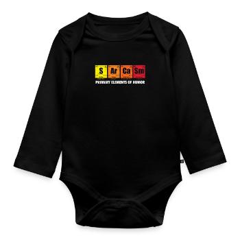 Chimie des sarcasmes Nerd Geek Sarcasm Gift - Body Bébé bio manches longues - noir - Devant