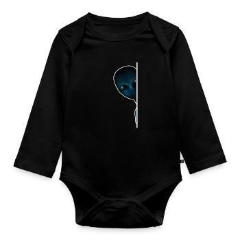 étranger - Body Bébé bio manches longues - noir - Devant