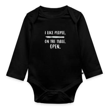 Surgeon Doctor Surgery Operation OP Gift - Organic Longsleeve Baby Bodysuit - black - Front
