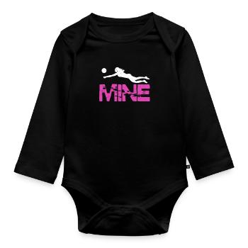 Volley Beach Volleyball Beach Volleyball Gift - Organic Longsleeve Baby Bodysuit - black - Front