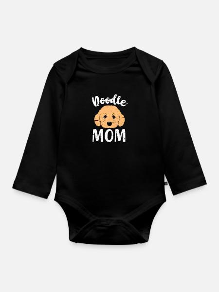 Golden Doodle Mom - Baby Bio-Langarm-Body - Schwarz