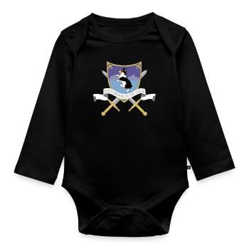 Corgi Corgi Hund - Baby Bio-Langarm-Body - Schwarz - Vorne