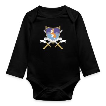 Corgi Corgi Dog - Organic Longsleeve Baby Bodysuit - black - Front