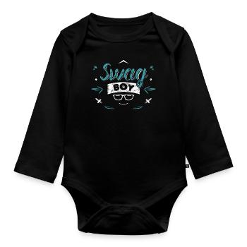 Swag Boy - Body Bébé bio manches longues - noir - Devant