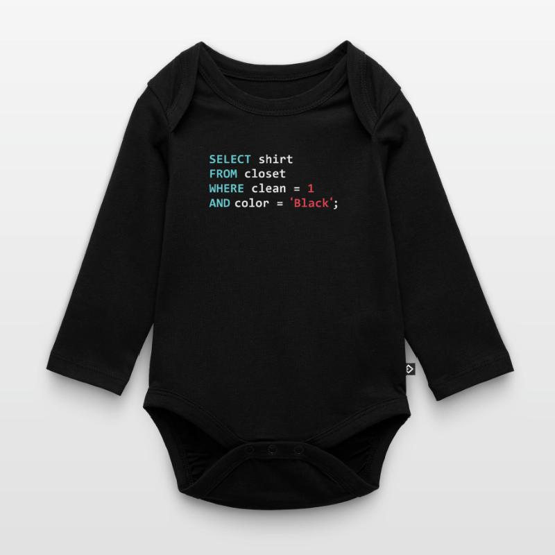 Programmeur Datanbank Funny SQL Query Body Bébé bio manches longues