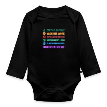 Scientifique scientifique nerd chimie cadeau - Body Bébé bio manches longues - noir - Devant