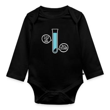 science - Body Bébé bio manches longues - noir - Devant