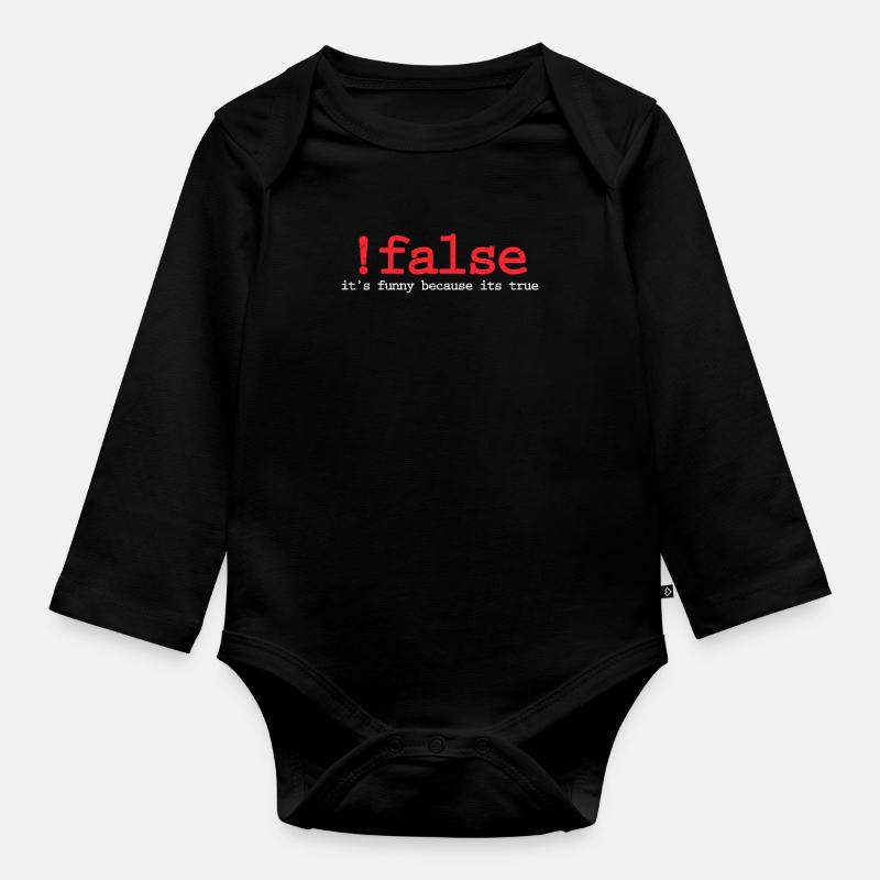 Programmierer - Baby Bio-Langarm-Body - Schwarz