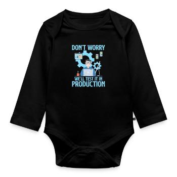 programmer - Organic Longsleeve Baby Bodysuit - black - Front