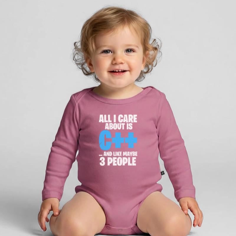 Programmer C ++ Code Coder Programming Organic Longsleeve Baby Bodysuit
