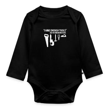 Tischler - Baby Bio-Langarm-Body - Schwarz - Vorne