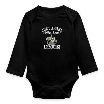 Maki - Body Bébé bio manches longues - noir - Devant
