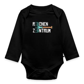 Garten Rechenzentrum - Baby Bio-Langarm-Body - Schwarz - Vorne