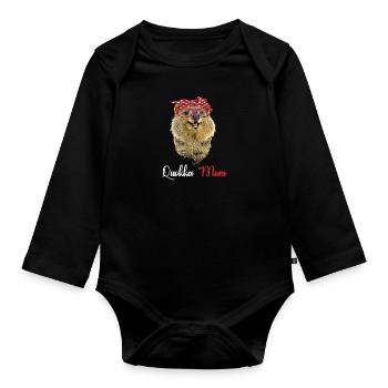 Quokka - Body Bébé bio manches longues - noir - Devant
