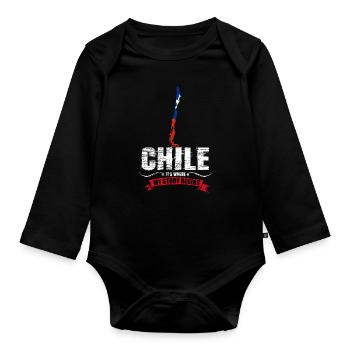 Chili - Body Bébé bio manches longues - noir - Devant