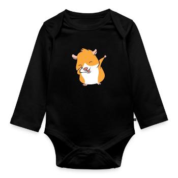 Dabbing Cobayes Enfants Cobaye Dab - Body Bébé bio manches longues - noir - Devant