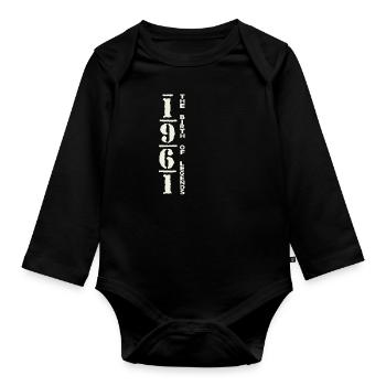 1961 - THE BIRTH OF LEGENDS - Baby Bio-Langarm-Body - Schwarz - Vorne