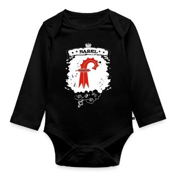 Canton de Bâle - Body Bébé bio manches longues - noir - Devant