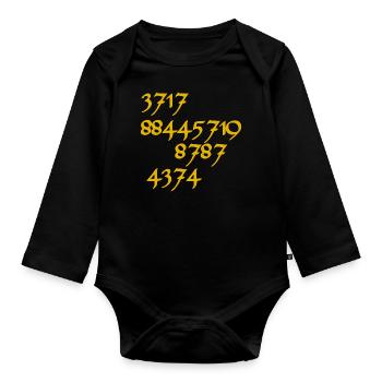 Salutation des Pléiades - get them all - 2.0 - Body Bébé bio manches longues - noir - Devant