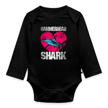 Hammerhai - Baby Bio-Langarm-Body - Schwarz - Vorne