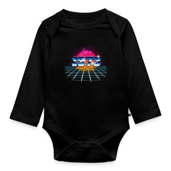 Born in 1973 - Baby Bio-Langarm-Body - Schwarz - Vorne