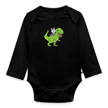 Alaskan Malamute - Organic Longsleeve Baby Bodysuit - black - Front