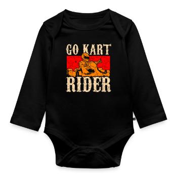 Kart - Body Bébé bio manches longues - noir - Devant