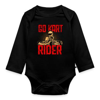 Kart - Body Bébé bio manches longues - noir - Devant