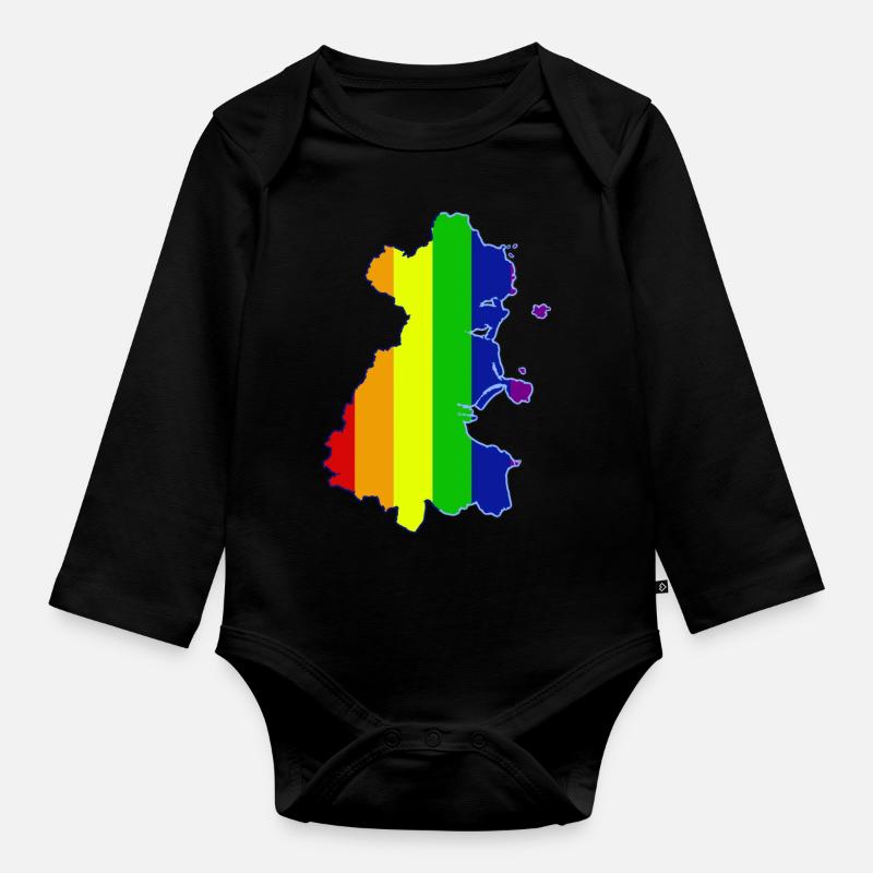 Dublin Pride - Organic Longsleeve Baby Bodysuit - black
