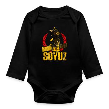 Vaisseau spatial Soyouz - Body Bébé bio manches longues - noir - Devant