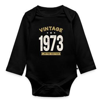 Vintage 1973 - 49ème anniversaire Retro Classic - Body Bébé bio manches longues - noir - Devant