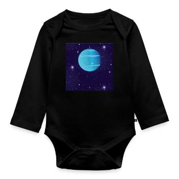 Uranus - Body Bébé bio manches longues - noir - Devant