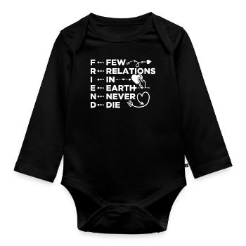 Komplizen Paare Paar Ehepaar Beste Freunde - Baby Bio-Langarm-Body - Schwarz - Vorne