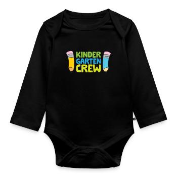 Kindergarten Crew - Organic Longsleeve Baby Bodysuit - black - Front