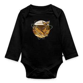 Buckelwal - Baby Bio-Langarm-Body - Schwarz - Vorne
