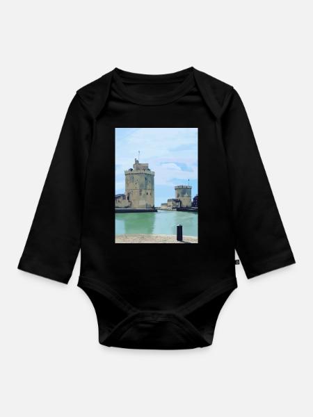 Design de la rochelle - Body Bébé bio manches longues - noir
