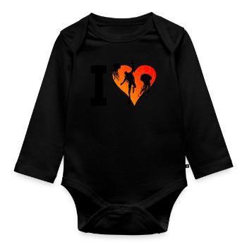 Scuba Diver Diving Diving Divers Hommes - Body Bébé bio manches longues - noir - Devant