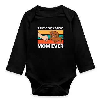Beste Kakadu-Mama aller Zeiten Haustier - Baby Bio-Langarm-Body - Schwarz - Vorne