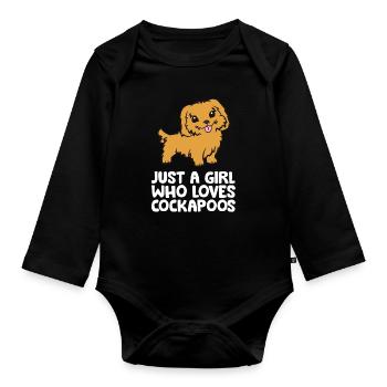 Juste une fille qui aime les cacatoès - Body Bébé bio manches longues - noir - Devant