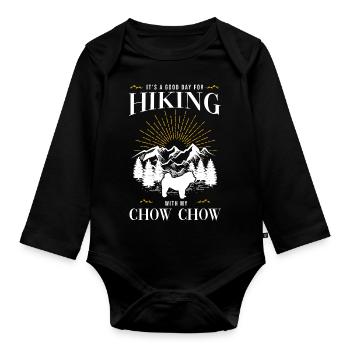 Chow Chow - Organic Longsleeve Baby Bodysuit - black - Front
