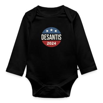 DeSantis 2024 - Organic Longsleeve Baby Bodysuit - black - Front