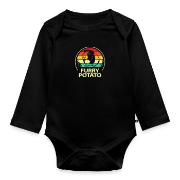 Meerschweinchen - Baby Bio-Langarm-Body - Schwarz - Vorne