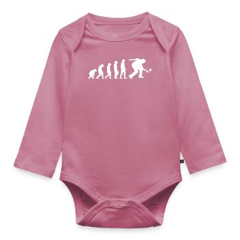 Sport Evolution Bocce - Organic Longsleeve Baby Bodysuit - mauve - Front