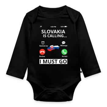 Slovaquie drapeau slovaque vintage drapeau slovaque - Body Bébé bio manches longues - noir - Devant