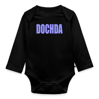 DOCHDA DOH DA Fille Saxon - Body Bébé bio manches longues - noir - Devant