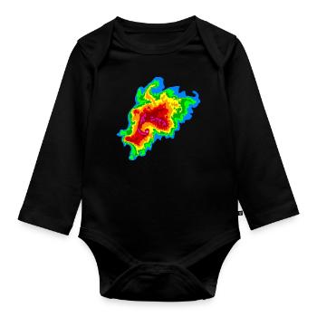Joplin , Tornado, Radar, Stormchaser - Organic Longsleeve Baby Bodysuit - black - Front