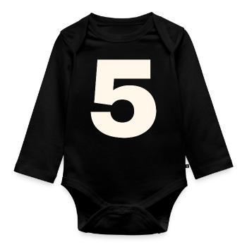 5 - Body Bébé bio manches longues - noir - Devant