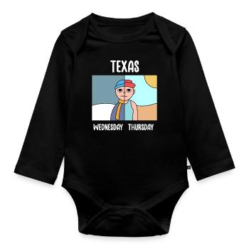 La météo texane change le design pour la fierté - Body Bébé bio manches longues - noir - Devant